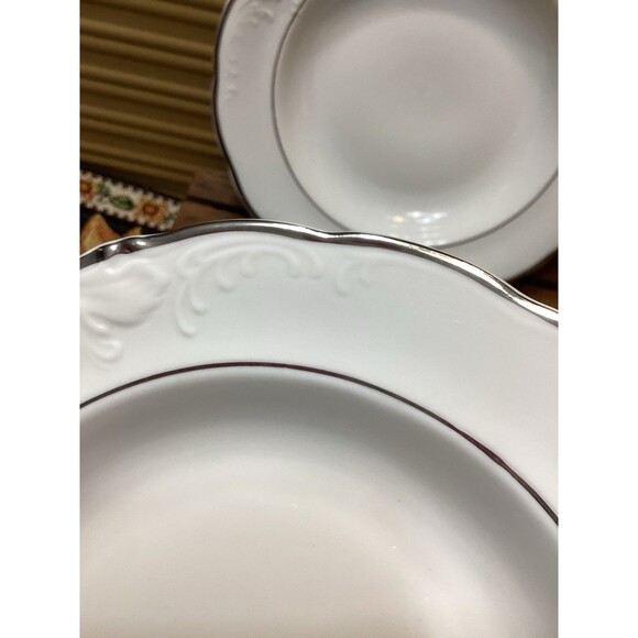 Walbrzych China Made In Poland Large Rimmed Bowl Set of 8 Plus1 Dinner Plate - Picture 11 of 14